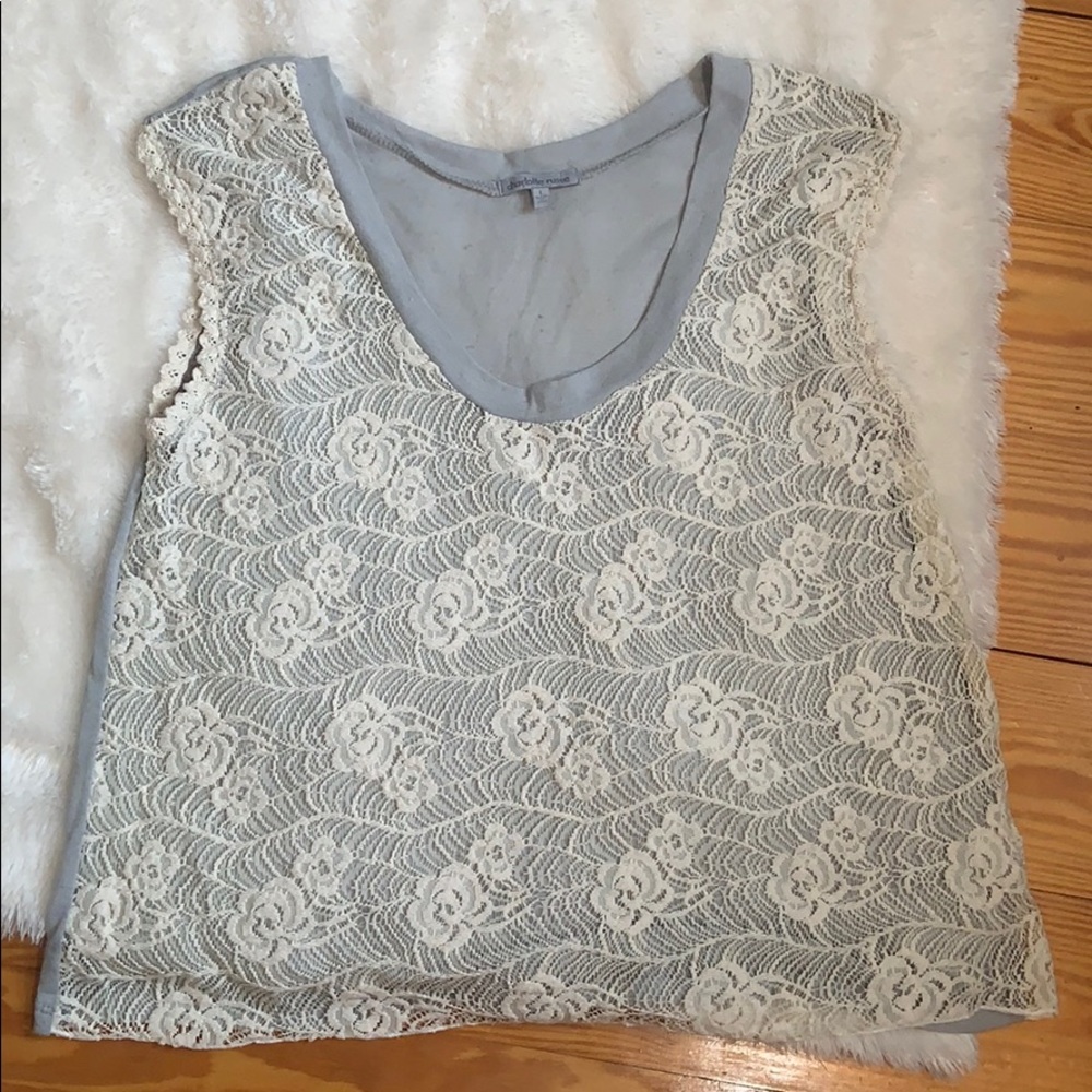 3/$15 Floral Lace Top size Large